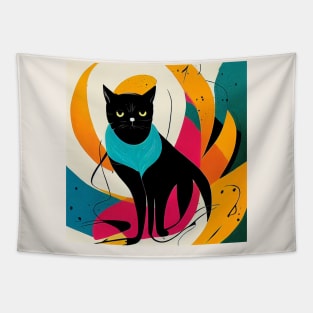 Abstract Cat Tapestry