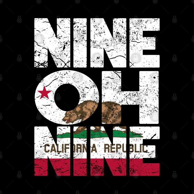 California Area Code 909 California Republic Flag by Styleuniversal