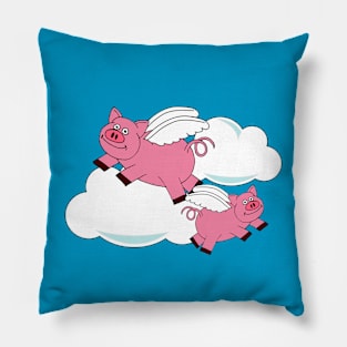 Funny Pigs Might Fly Pillow