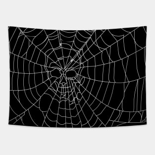 Spider web Skull Tapestry