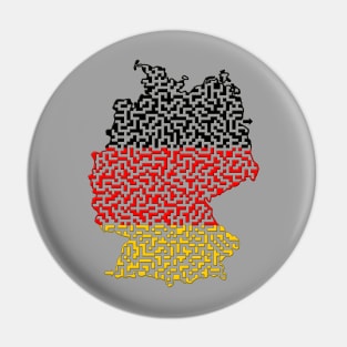 Germany Outline Maze & Labyrinth T-Shirt Pin