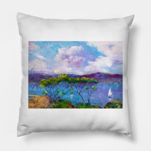 Azure Coast. Mediterranean Sea Pillow