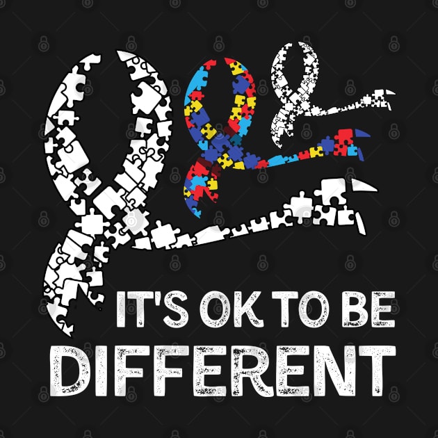 It's Ok To Be Different Autism Gift Autism Awareness Month Day by Arts-lf