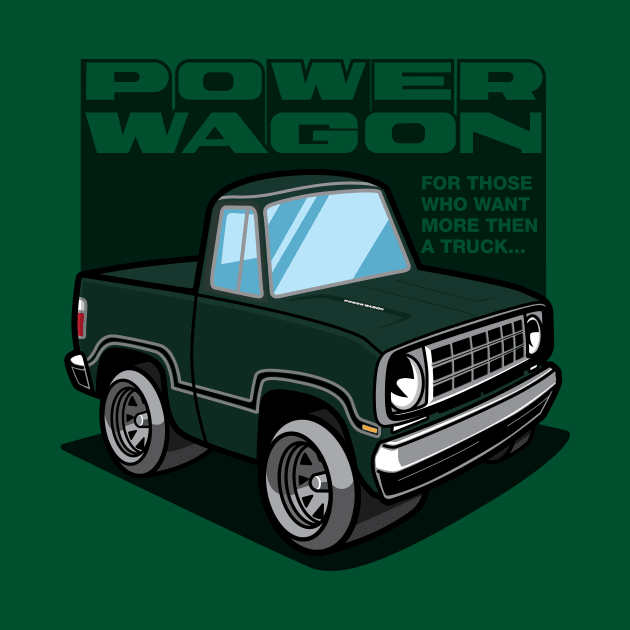 Dark Green Iridescent - Power Wagon by jepegdesign