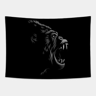 Tribal Gorilla Attack Tapestry