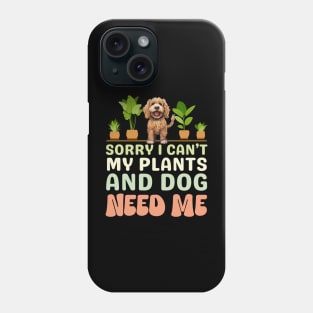 Cockapoo And Plants Phone Case