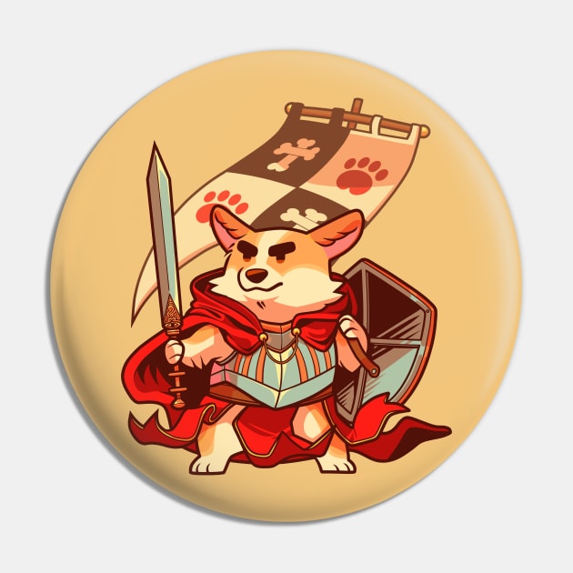 Warrior corgi Pin by Colordrilos