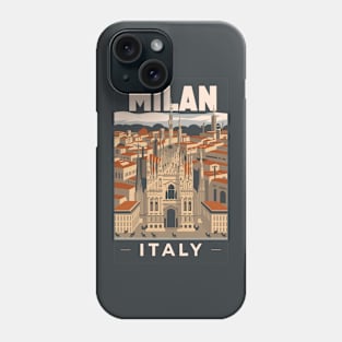 A Vintage Travel Art of Milan - Italy Phone Case