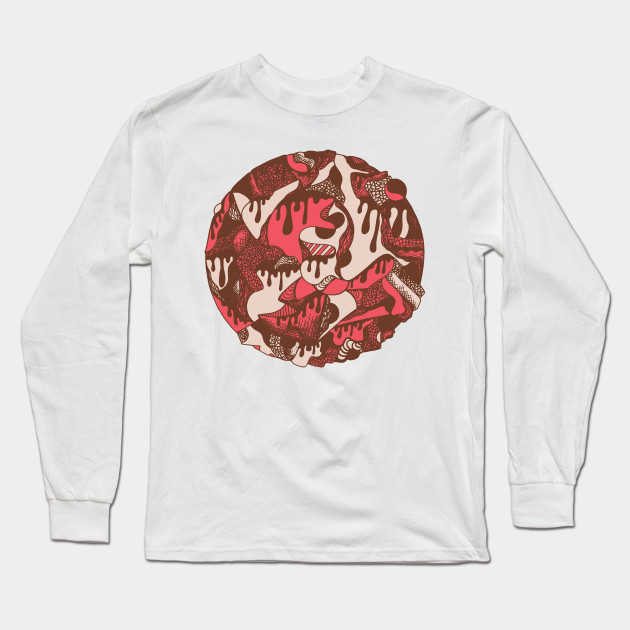 Pink Tan Circle of Drip - Drip - Long Sleeve T-Shirt