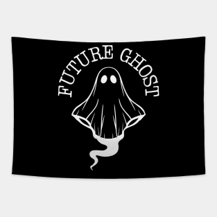 Vintage Future Ghost, Funny College Halloween Tapestry