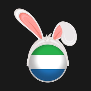 happy easter Sierra Leone bunny ears flag cute designs T-Shirt