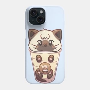 If it fits, I sits - Coffe cat - Kawaii cat - Cat meme Phone Case