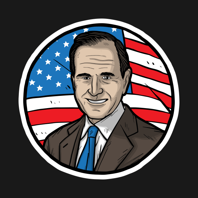 George H. W. Bush by Baddest Shirt Co.