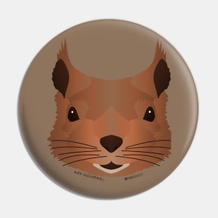 Baby Red Squirrel Face Pin