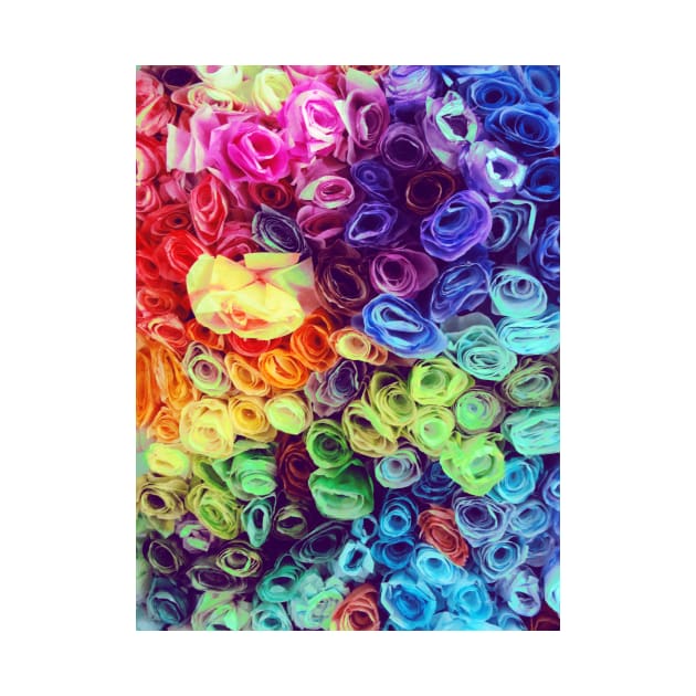 Rainbow Paper Roses by saradaboru