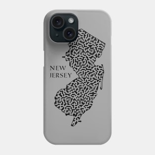 New Jersey State Outline Maze & Labyrinth Phone Case