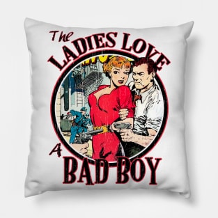 Th Vintage Worn Bad Boy Tee Pillow