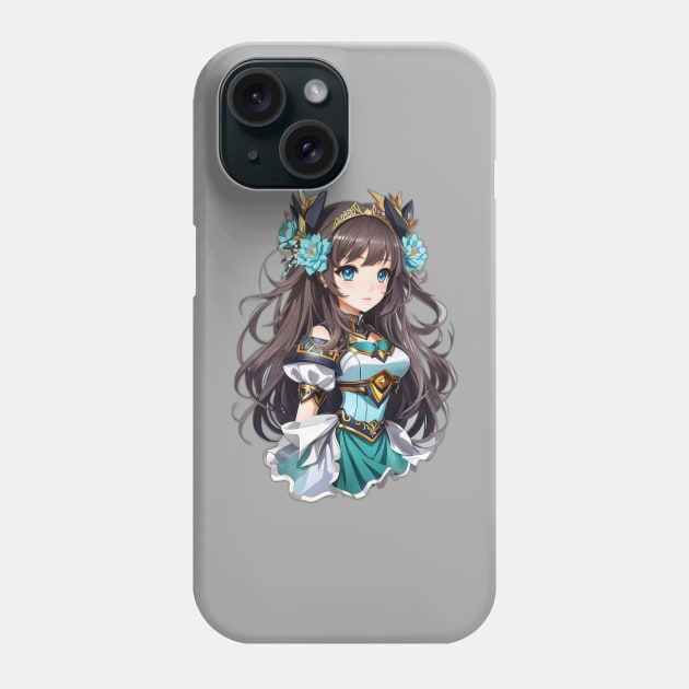 Dive into Cetus: Vibrant AI Anime Character Art Exploration Phone Case by artbydikidwipurnama