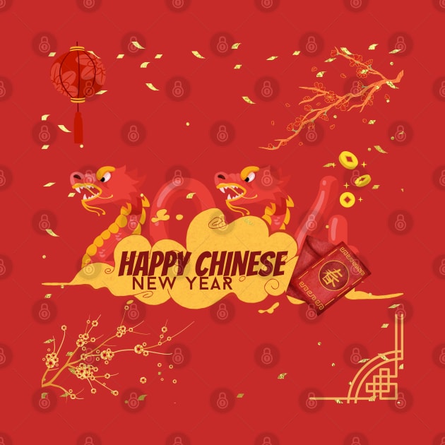 HAPPY CHINESE NEW YEAR 2024 DRAGON by Butterfly Dira