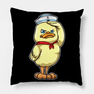 Duck as Sailor with Military Salute Pillow