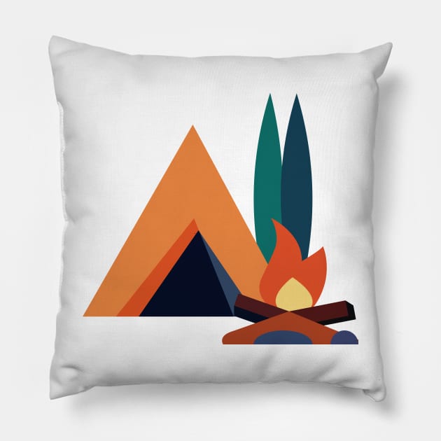 Camping Pillow by soneroo_art