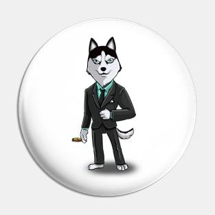 Elegant Husky Pin