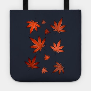 Autumn Red Maple Leaves Tote