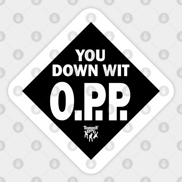 Charlotte Bronte Massage Groen you down wit o.p.p naughty by nature - Naughty By Nature - Sticker |  TeePublic