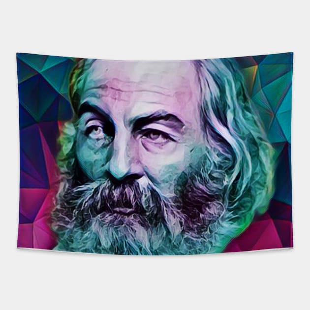 Walt Whitman Portrait | Walt Whitman Artwork 9 Tapestry by JustLit