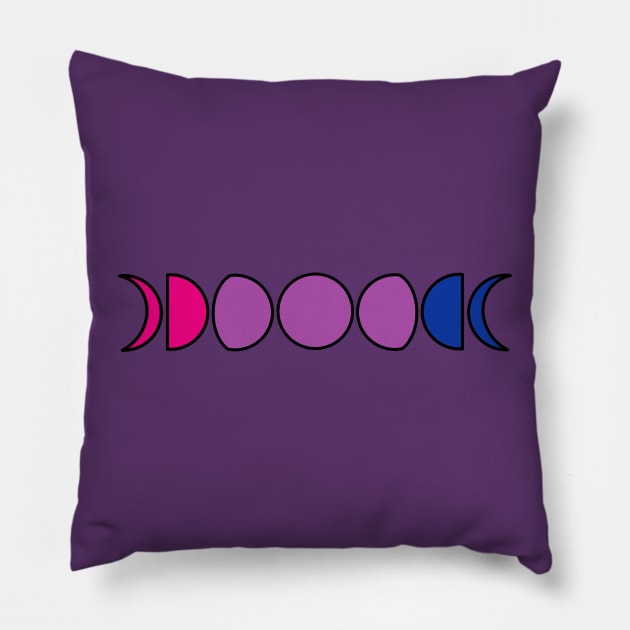 Pride Moons Bisexual Pillow by FilthyAnimals