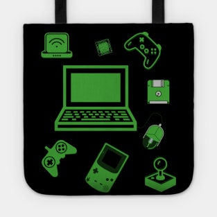 Gamer Icons Console Laptop Mouse Joystick Chip Wi-fi Tote