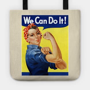 Traditional Restored Rosie The Riveter "We Can Do It" Print Tote