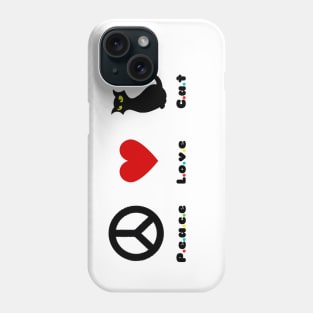 peace,love,cat Phone Case