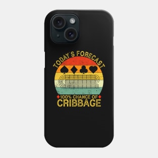Today's Forecast Funny Vintage Cribbage Board Game Phone Case