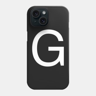 Helvetica G in white Phone Case