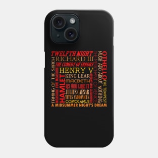 Works by William Shakespeare Phone Case