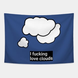 I F**king love clouds Tapestry