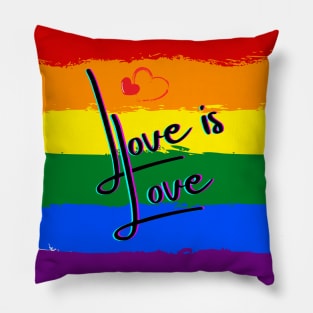 Pride Love is Love Pillow