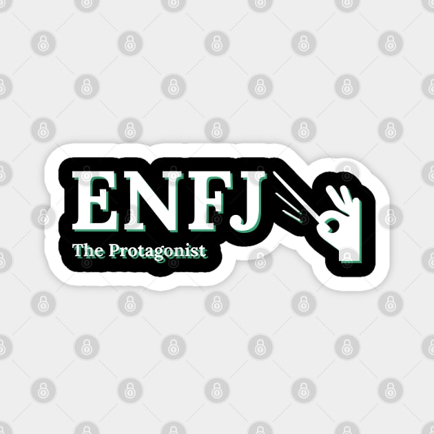 ENFJ The Protagonist MBTI types 7D Myers Briggs personality gift with icon Magnet by FOGSJ