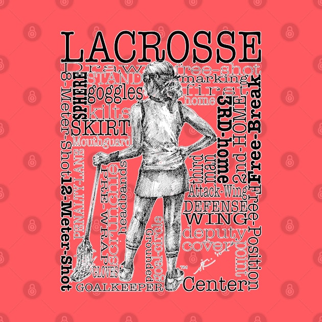 Lacrosse Montage (Female-Border) by TheArtofLax