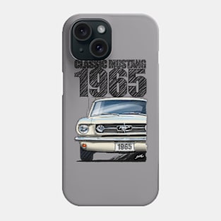 1965 Ford Mustang Wimbleton White Phone Case