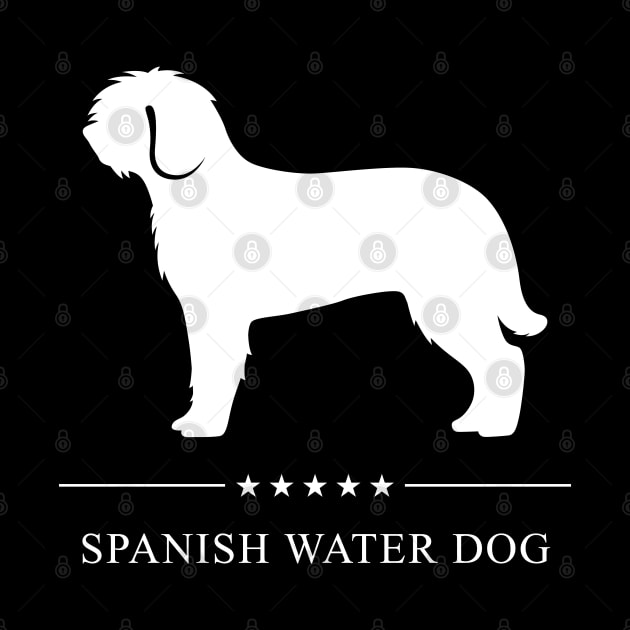 Spanish Water Dog White Silhouette by millersye