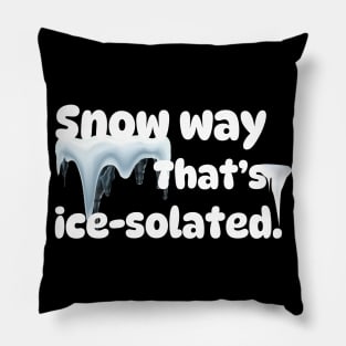 Snow way, that's ice-solated! Pillow