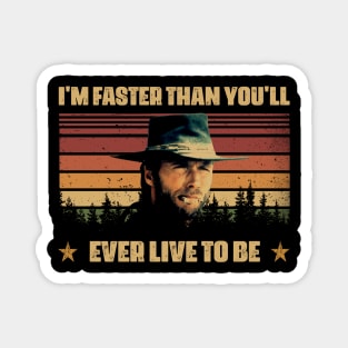 Whispers of Revenge Plains Drifter Movie Scenes on Striking Apparel Magnet