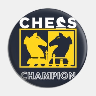 Chess Champion Graphic Pin