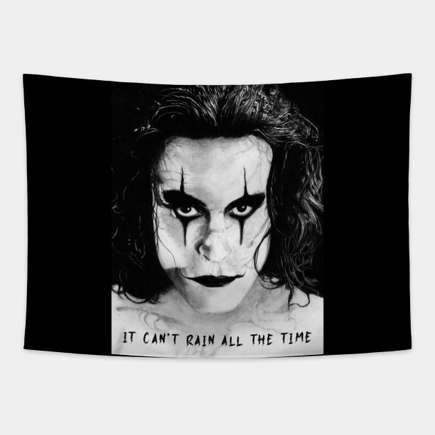 It can't rain all the time... The Crow tee. Tapestry by pencilartist