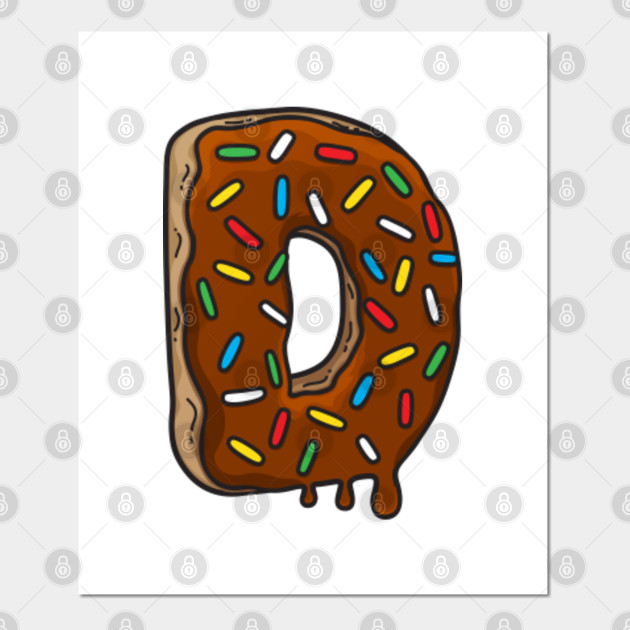 D Is For Donut Donut Poster E Stampa Artistica Teepublic It