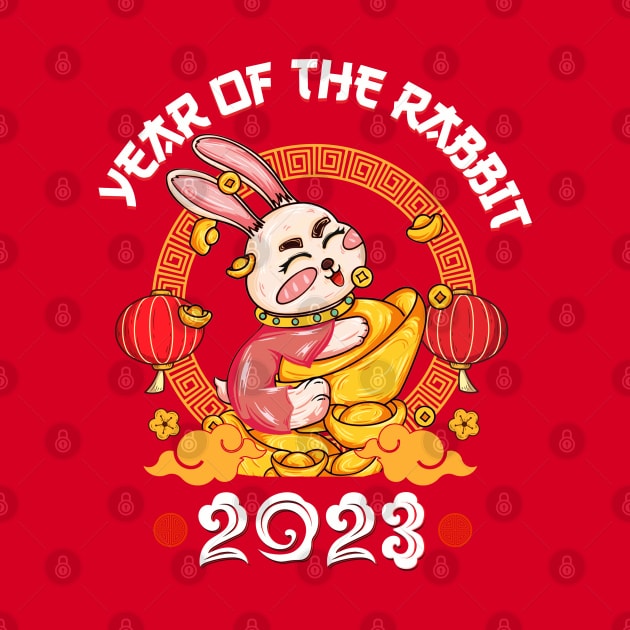 Lion Dance Zodiac Chinese New Year 2023 - Year Of The Rabbit by Gendon Design