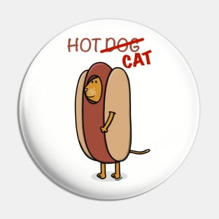 Hot Dog Cat Pin