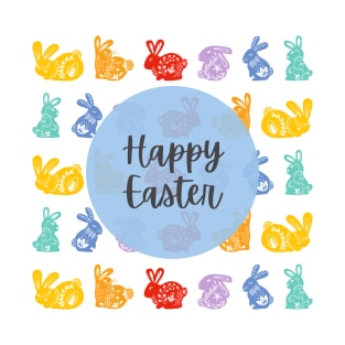 Happy Easter pattern bunnies T-Shirt